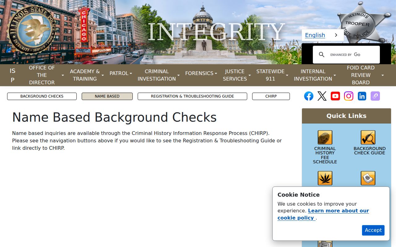 Henderson County arrest history ISP name-based criminal record explanation